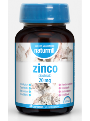Zinco Picolinato 20 mg - 60 comprimidos - Naturmil